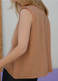 Eco Mohair Vest Top | Peach