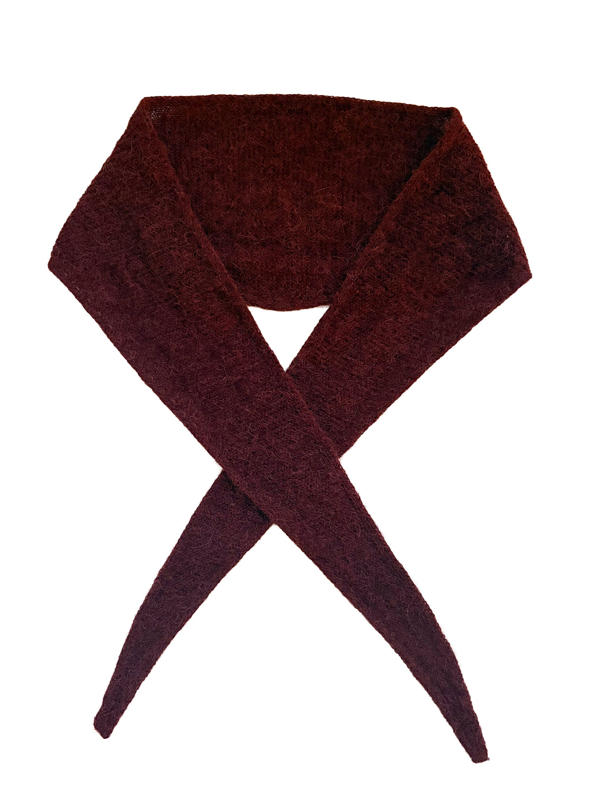 Alpaca blend necktie | Plum