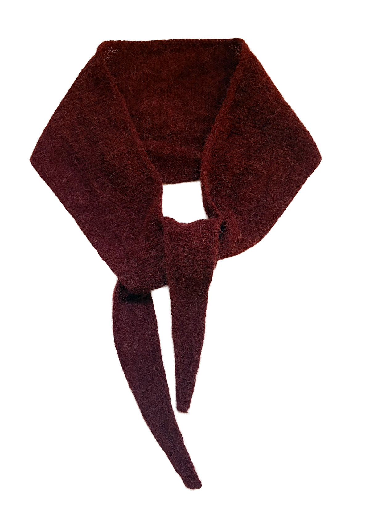 Alpaca blend necktie | Plum