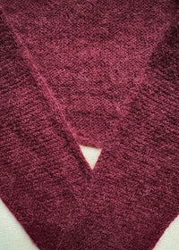 Alpaca blend necktie | Plum