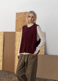 Alpaca Vest Top | Plum