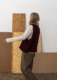 Alpaca Vest Top | Plum