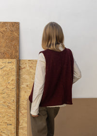 Alpaca Vest Top | Plum