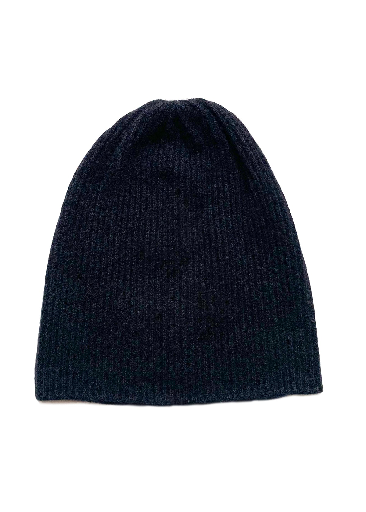 Recycled Cashmere Beanie | Black