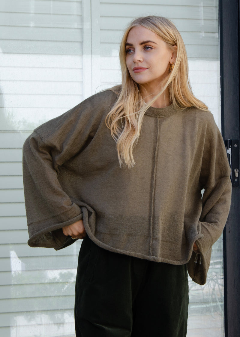 Alex Crop Sweater | Sage