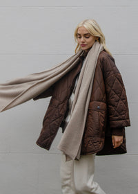Oversize Recycled cashmere Scarf | Oat
