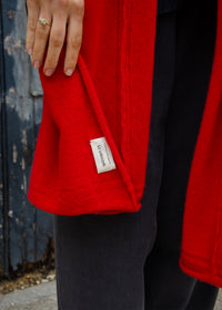 Oversize cashmere Scarf | Bright Red