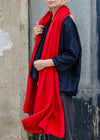 Oversize cashmere Scarf | Bright Red