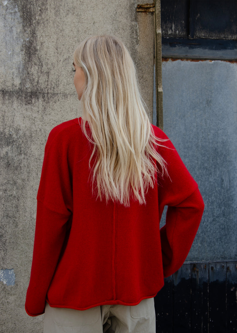 Cashmere sweater | Bright Red