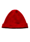 Cashmere Rib Beanie | Bright Red