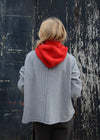 Cashmere Rib Hood | Bright Red