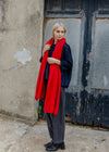 Oversize cashmere Scarf | Bright Red