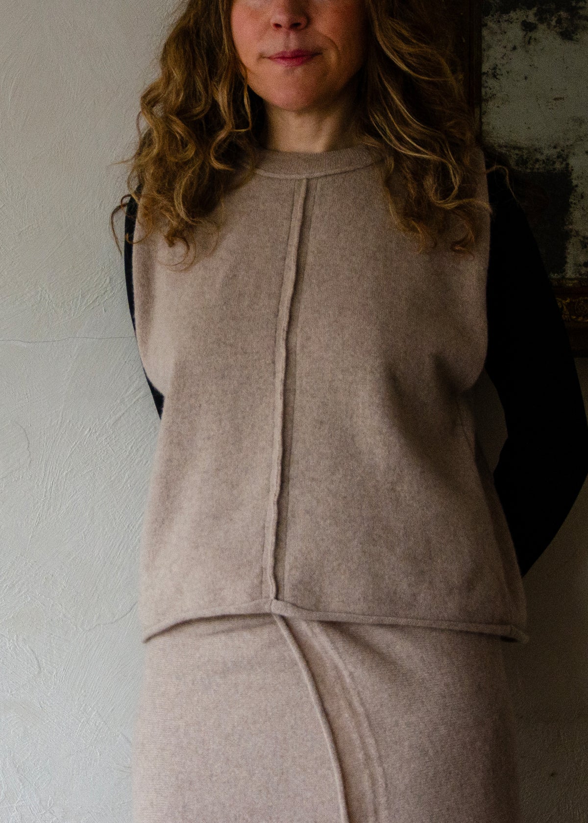 Recycled Cashmere Vest Top | Oat