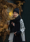 Oversize Recycled Cashmere Scarf | Black