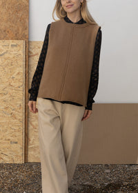 Cashmere Tramline Vest Top | Gingerbread