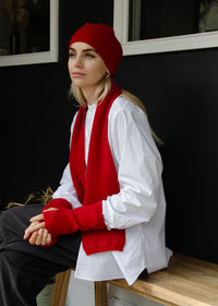 Cashmere Arm warmers | Bright Red