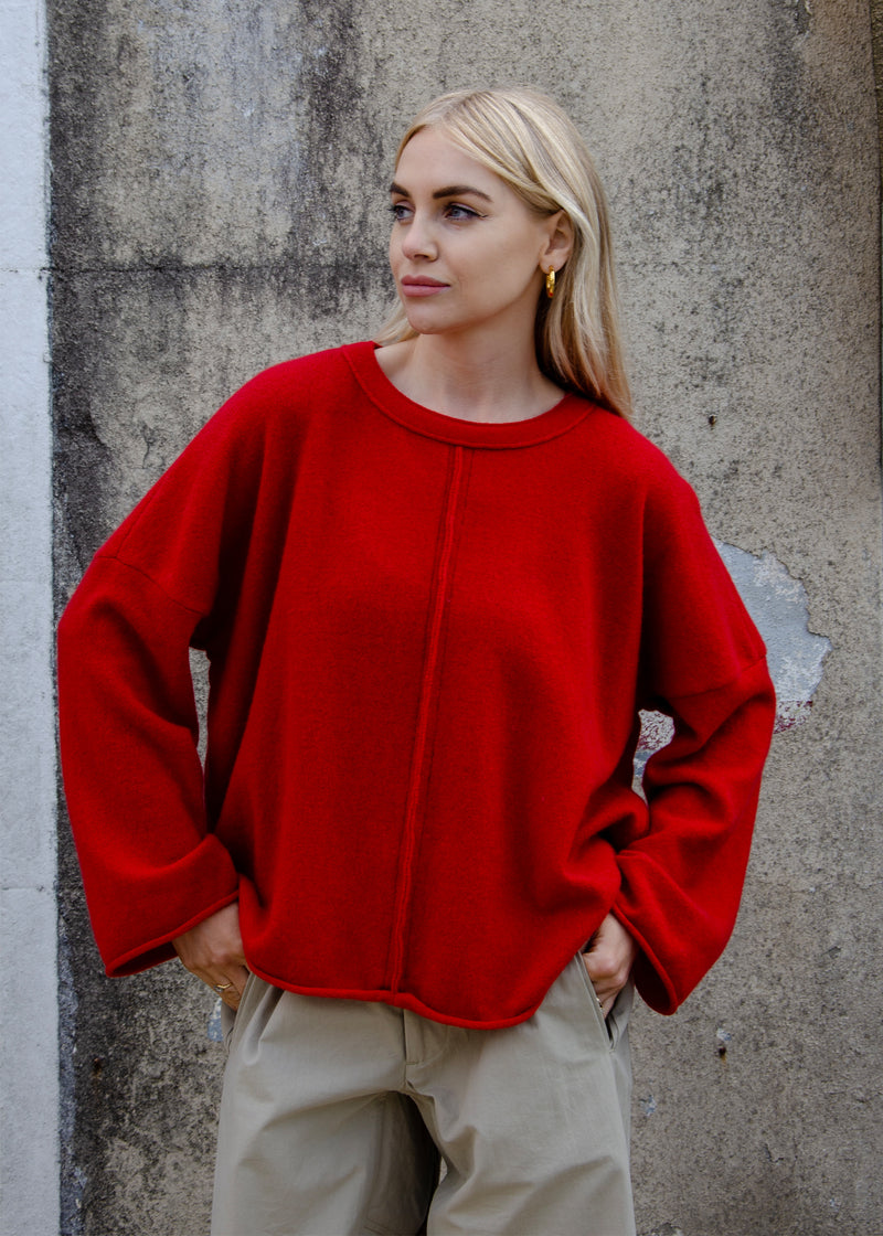 Cashmere sweater | Bright Red