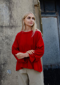 Cashmere sweater | Bright Red