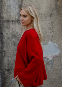 Cashmere sweater | Bright Red